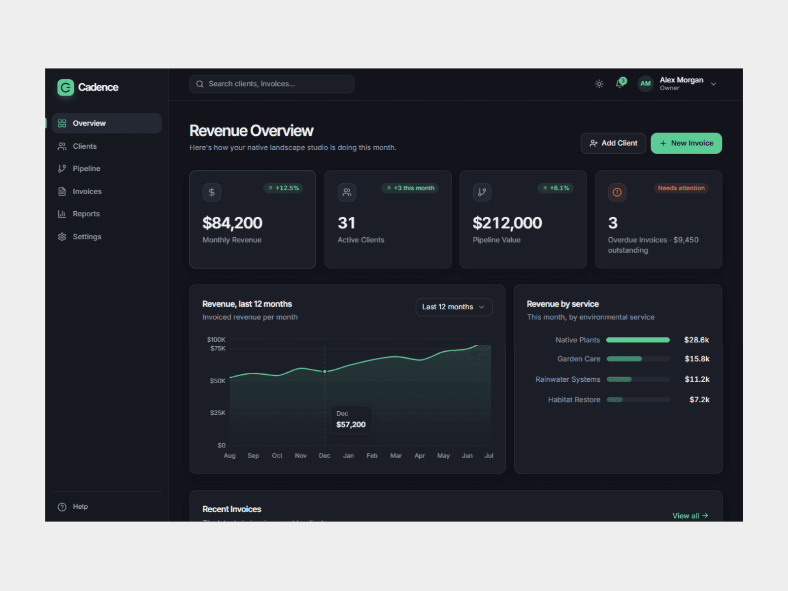 Revenue Dashboard Built to Show a Small Agency Where Its Money Is